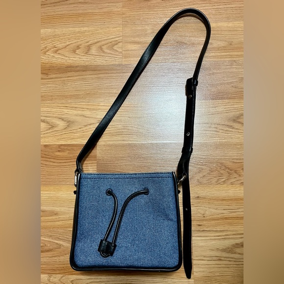 authentic 3.1 Phillip Lim Bucket Soleil Mini Drawstring Denim Cross Body Bag - Picture 2 of 10